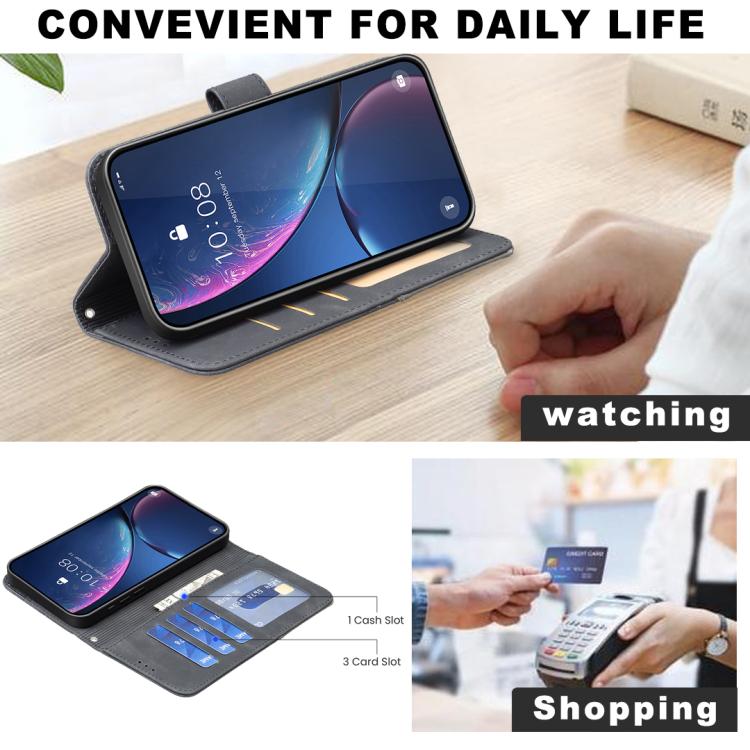 For iPhone Air Magnetic Buckle Rhombus Texture Leather Phone Case(Black) - iPhone Air Cases by buy2fix | Online Shopping UK | buy2fix