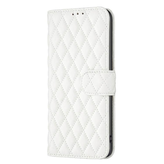 For iPhone Air Diamond Lattice Wallet Flip Leather Phone Case(White) - iPhone Air Cases by buy2fix | Online Shopping UK | buy2fix