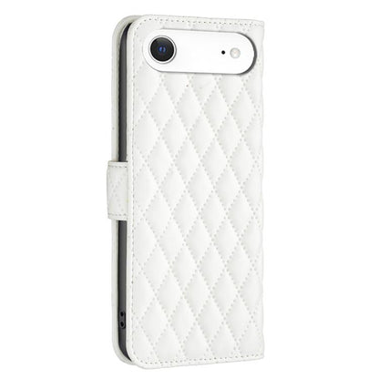 For iPhone Air Diamond Lattice Wallet Flip Leather Phone Case(White) - iPhone Air Cases by buy2fix | Online Shopping UK | buy2fix