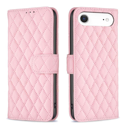 For iPhone Air Diamond Lattice Wallet Flip Leather Phone Case(Pink) - iPhone Air Cases by buy2fix | Online Shopping UK | buy2fix