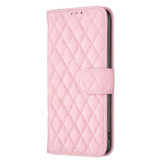 For iPhone Air Diamond Lattice Wallet Flip Leather Phone Case(Pink) - iPhone Air Cases by buy2fix | Online Shopping UK | buy2fix