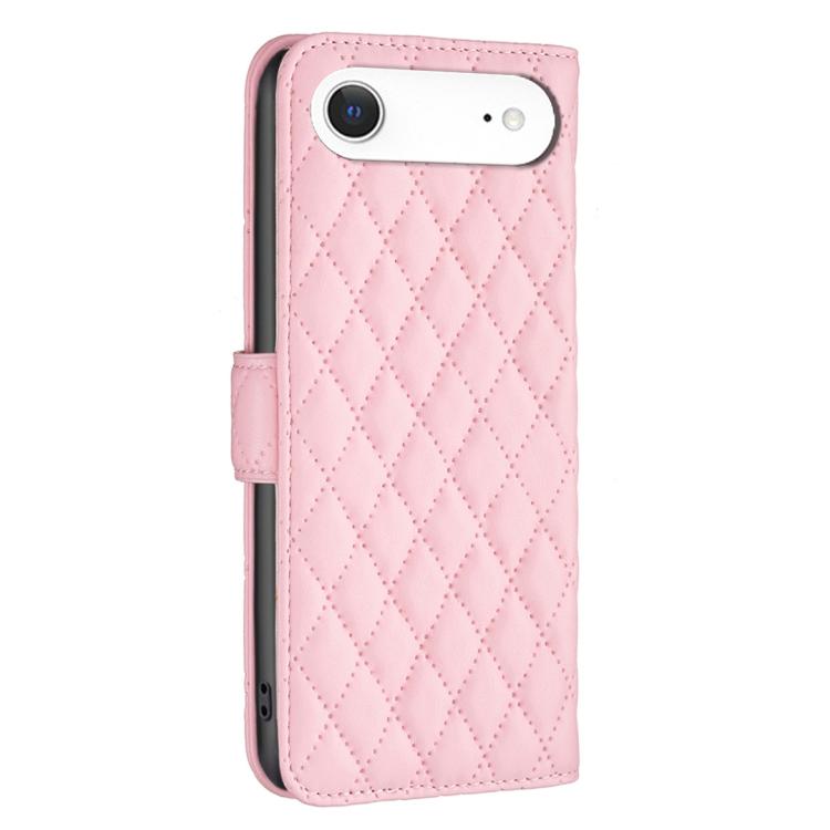 For iPhone Air Diamond Lattice Wallet Flip Leather Phone Case(Pink) - iPhone Air Cases by buy2fix | Online Shopping UK | buy2fix