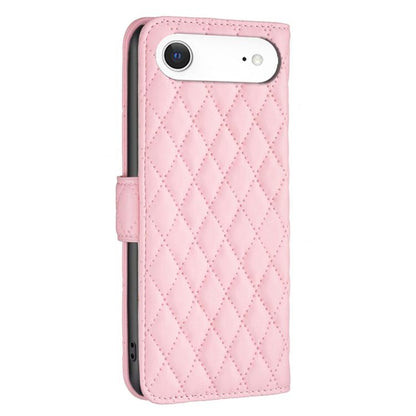 For iPhone Air Diamond Lattice Wallet Flip Leather Phone Case(Pink) - iPhone Air Cases by buy2fix | Online Shopping UK | buy2fix