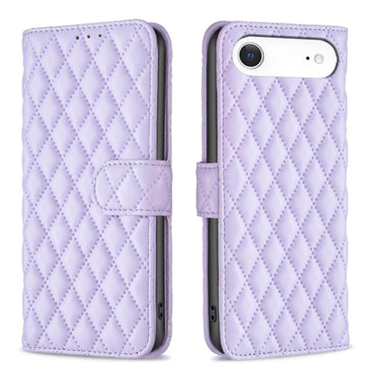 For iPhone Air Diamond Lattice Wallet Flip Leather Phone Case(Purple) - iPhone Air Cases by buy2fix | Online Shopping UK | buy2fix