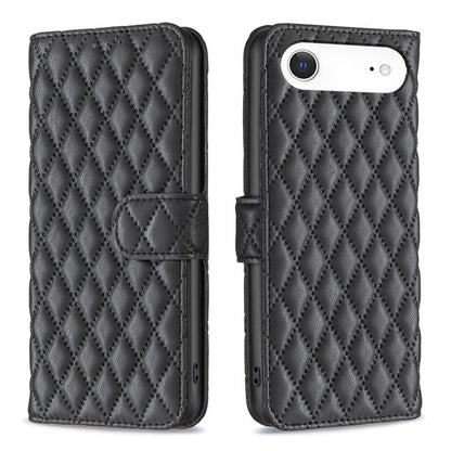 For iPhone 17 Air Diamond Lattice Wallet Flip Leather Phone Case(Black) - iPhone 17 Air Cases by buy2fix | Online Shopping UK | buy2fix