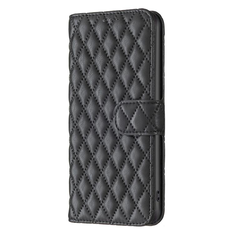 For iPhone 17 Air Diamond Lattice Wallet Flip Leather Phone Case(Black) - iPhone 17 Air Cases by buy2fix | Online Shopping UK | buy2fix