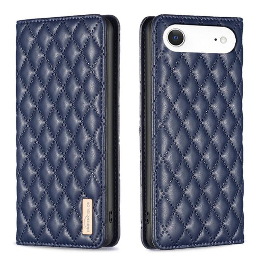 For iPhone Air Diamond Lattice Magnetic Leather Flip Phone Case(Blue) - iPhone Air Cases by buy2fix | Online Shopping UK | buy2fix