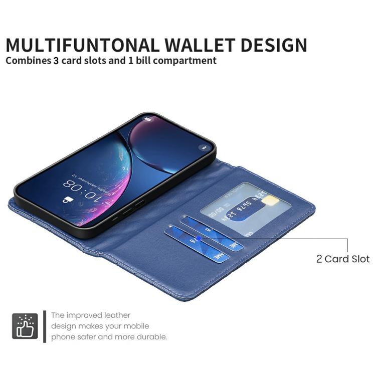 For iPhone Air Diamond Lattice Magnetic Leather Flip Phone Case(Blue) - iPhone Air Cases by buy2fix | Online Shopping UK | buy2fix