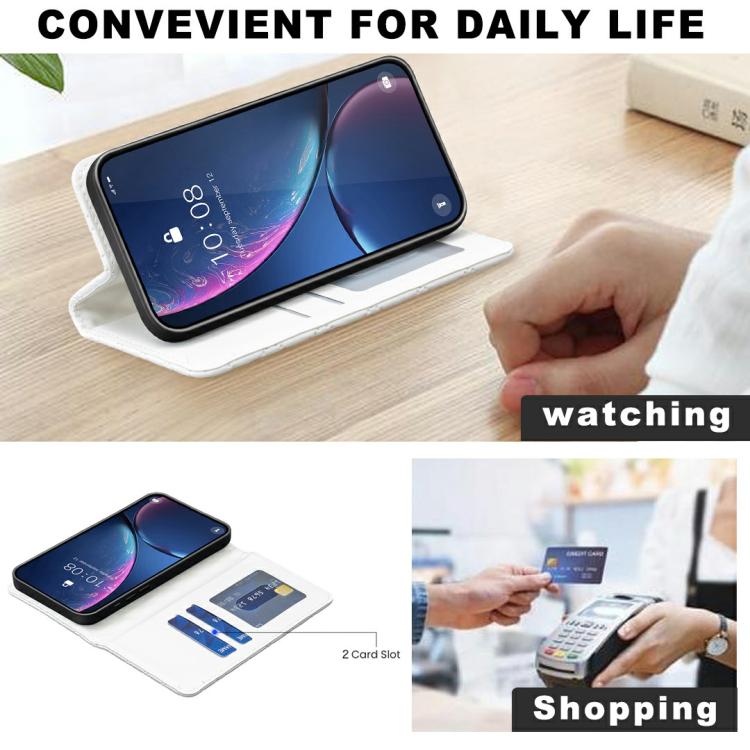 For iPhone Air Diamond Lattice Magnetic Leather Flip Phone Case(White) - iPhone Air Cases by buy2fix | Online Shopping UK | buy2fix
