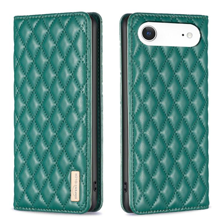 For iPhone Air Diamond Lattice Magnetic Leather Flip Phone Case(Green) - iPhone Air Cases by buy2fix | Online Shopping UK | buy2fix