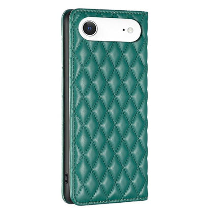 For iPhone Air Diamond Lattice Magnetic Leather Flip Phone Case(Green) - iPhone Air Cases by buy2fix | Online Shopping UK | buy2fix