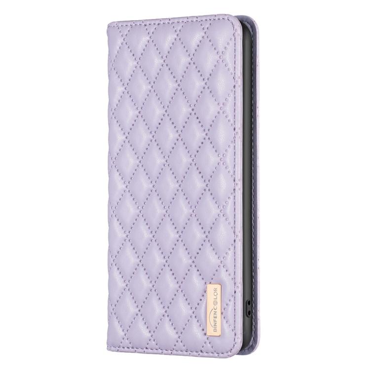 For iPhone Air Diamond Lattice Magnetic Leather Flip Phone Case(Purple) - iPhone Air Cases by buy2fix | Online Shopping UK | buy2fix