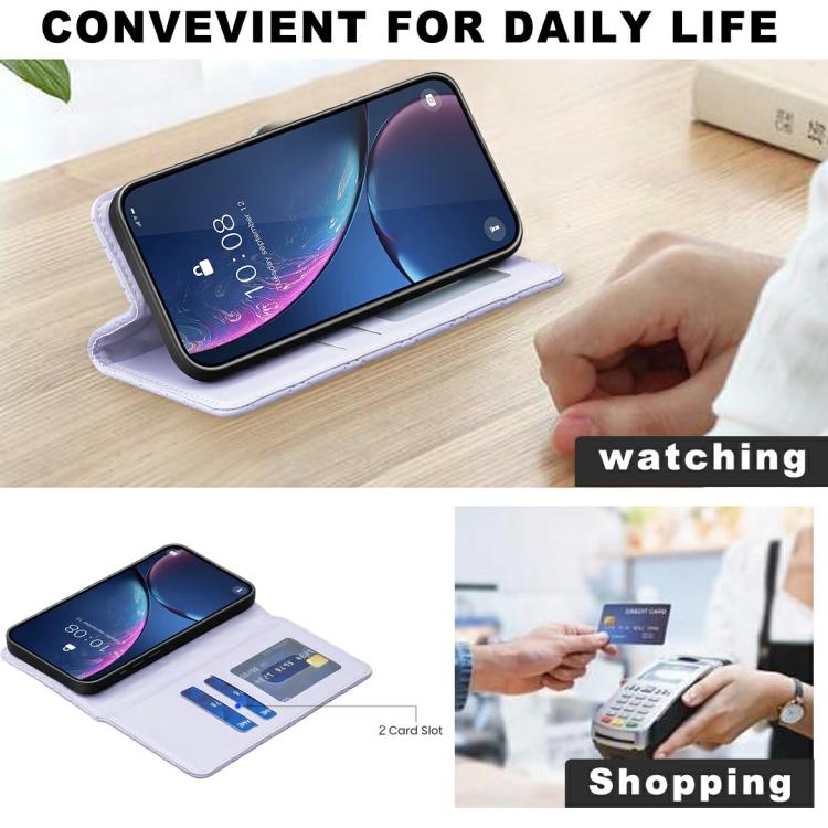 For iPhone Air Diamond Lattice Magnetic Leather Flip Phone Case(Purple) - iPhone Air Cases by buy2fix | Online Shopping UK | buy2fix