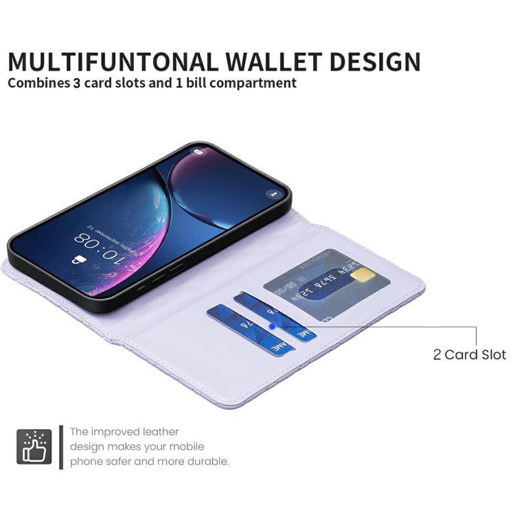 For iPhone Air Diamond Lattice Magnetic Leather Flip Phone Case(Purple) - iPhone Air Cases by buy2fix | Online Shopping UK | buy2fix