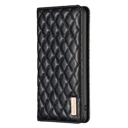 For iPhone Air Diamond Lattice Magnetic Leather Flip Phone Case(Black) - iPhone Air Cases by buy2fix | Online Shopping UK | buy2fix