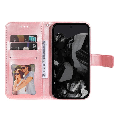 For Google Pixel 9 Pro Seven-petal Flowers Embossing Leather Phone Case(Rose Gold) by buy2fix
