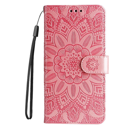 For Google Pixel 9 Embossed Sunflower Leather Phone Case(Rose Gold) by buy2fix