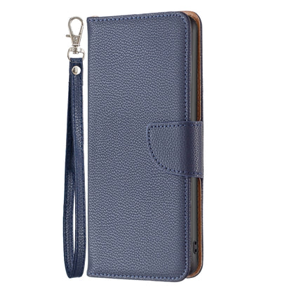 For iPhone 16 Pro Litchi Texture Pure Color Flip Leather Phone Case(Blue) by buy2fix