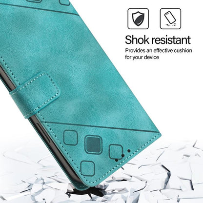 For iPhone Air Skin-feel Embossed Leather Phone Case(Green) - iPhone Air Cases by buy2fix | Online Shopping UK | buy2fix