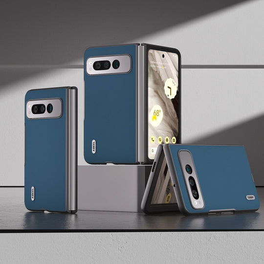For Google Pixel Fold ABEEL Genuine Silky Soft Black Edge Phone Case(Blue)
