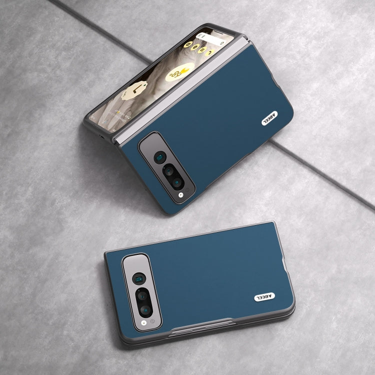 For Google Pixel Fold ABEEL Genuine Silky Soft Black Edge Phone Case(Blue) by buy2fix