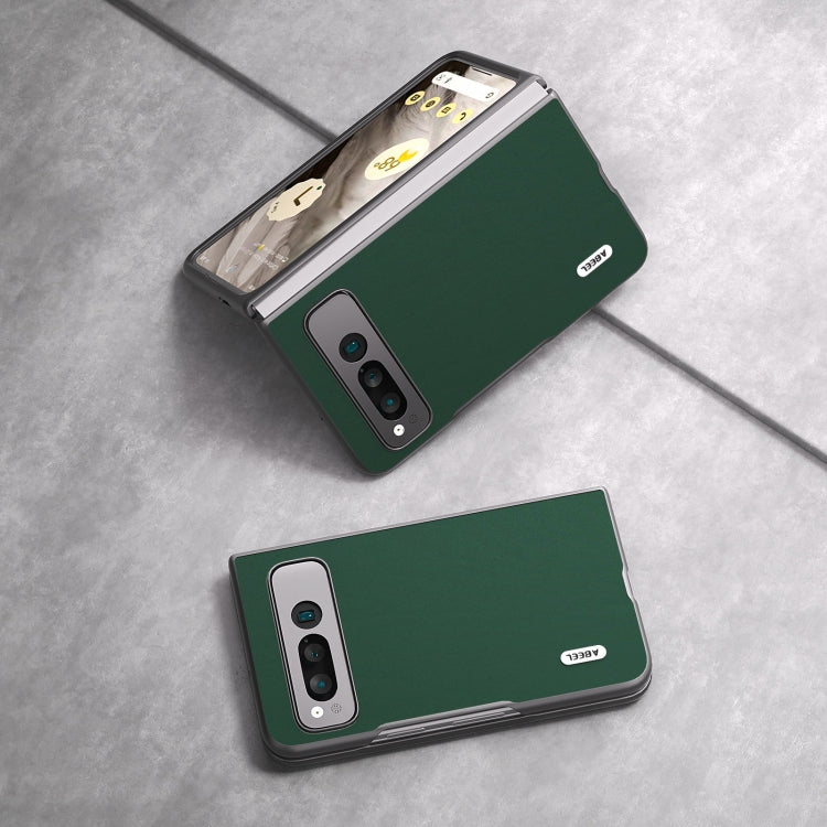 For Google Pixel Fold ABEEL Genuine Silky Soft Black Edge Phone Case(Green) by buy2fix