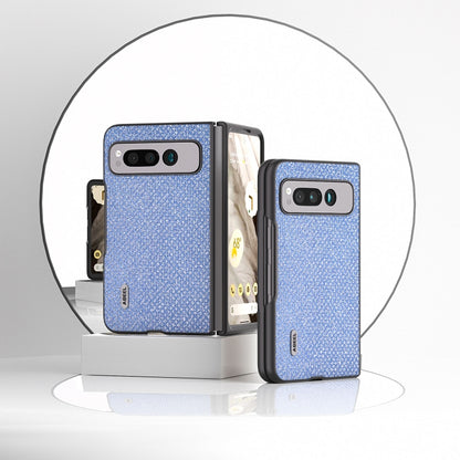 For Google Pixel Fold ABEEL Diamond Series Black Edge Phone Case(Sapphire Blue) by buy2fix