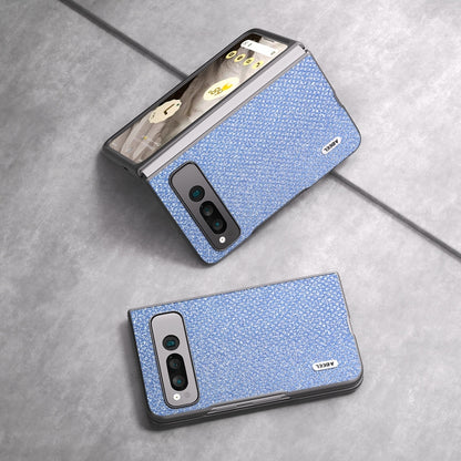 For Google Pixel Fold ABEEL Diamond Series Black Edge Phone Case(Sapphire Blue) by buy2fix