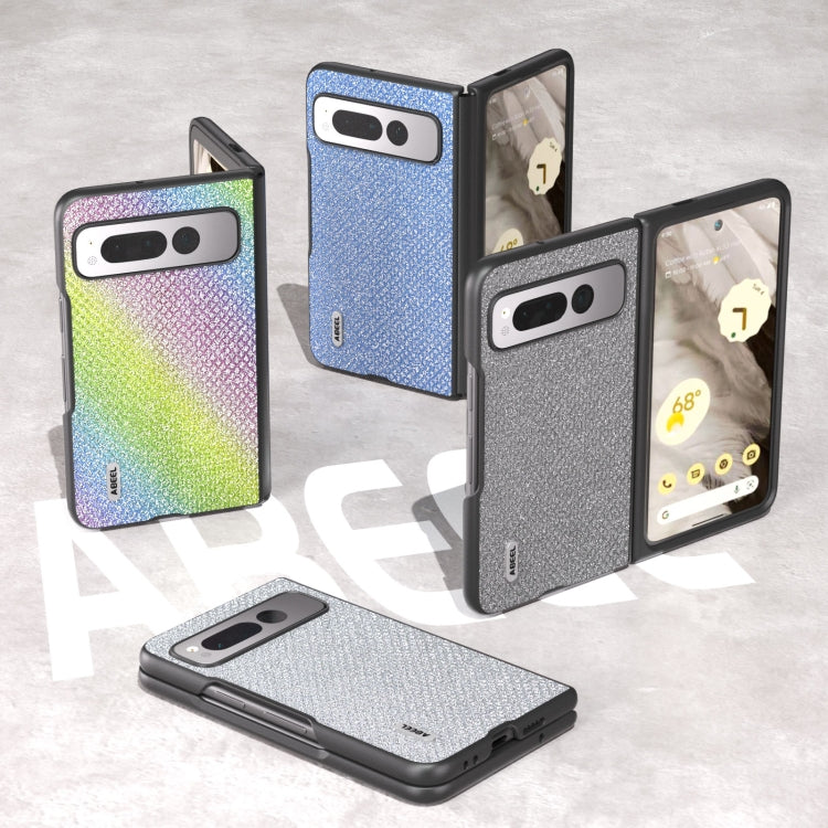For Google Pixel Fold ABEEL Diamond Series Black Edge Phone Case(Sapphire Blue) by buy2fix