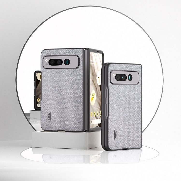 For Google Pixel Fold ABEEL Diamond Series Black Edge Phone Case(Silver) by buy2fix