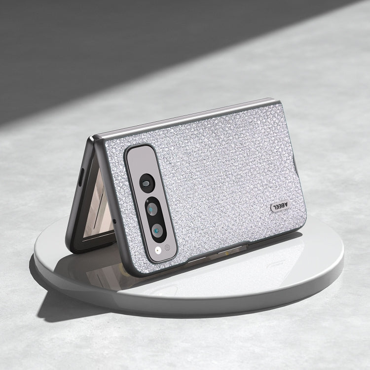 For Google Pixel Fold ABEEL Diamond Series Black Edge Phone Case(Silver) by buy2fix