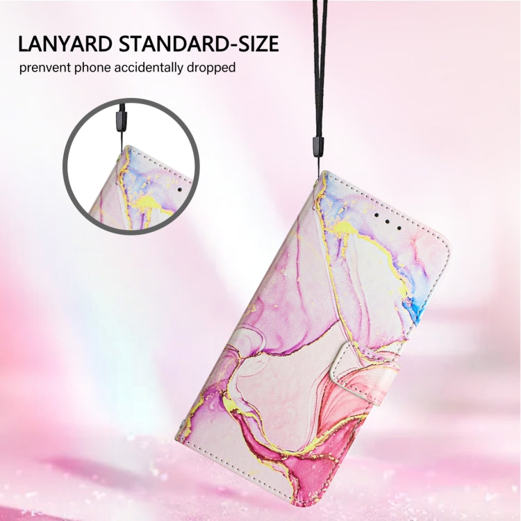 For iPhone 16 Plus PT003 Marble Pattern Flip Leather Phone Case(Rose Gold) - iPhone 16 Plus Cases by buy2fix | Online Shopping UK | buy2fix