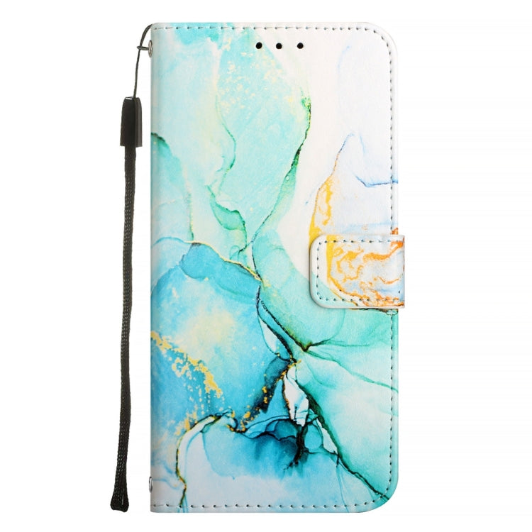 For iPhone 16 Plus PT003 Marble Pattern Flip Leather Phone Case(Green) - iPhone 16 Plus Cases by buy2fix | Online Shopping UK | buy2fix