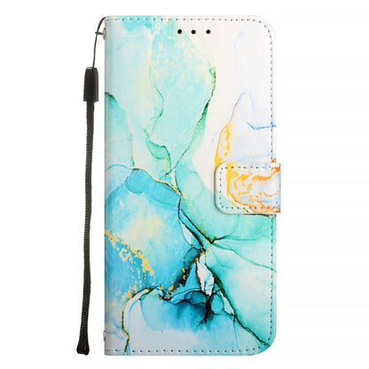 For iPhone 16 Plus PT003 Marble Pattern Flip Leather Phone Case(Green) - iPhone 16 Plus Cases by buy2fix | Online Shopping UK | buy2fix