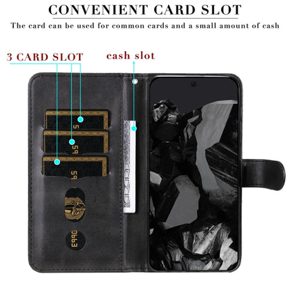 For Google Pixel 9 Pro Fashion Calf Texture Zipper Leather Phone Case(Black) by buy2fix