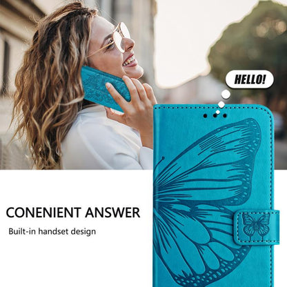 For iPhone Air Embossed Butterfly Leather Phone Case(Blue) - iPhone Air Cases by buy2fix | Online Shopping UK | buy2fix