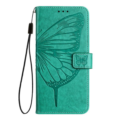For iPhone Air Embossed Butterfly Leather Phone Case(Green) - iPhone Air Cases by buy2fix | Online Shopping UK | buy2fix