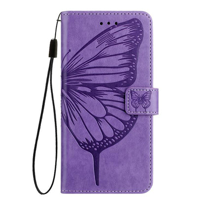 For iPhone Air Embossed Butterfly Leather Phone Case(Light Purple) - iPhone Air Cases by buy2fix | Online Shopping UK | buy2fix