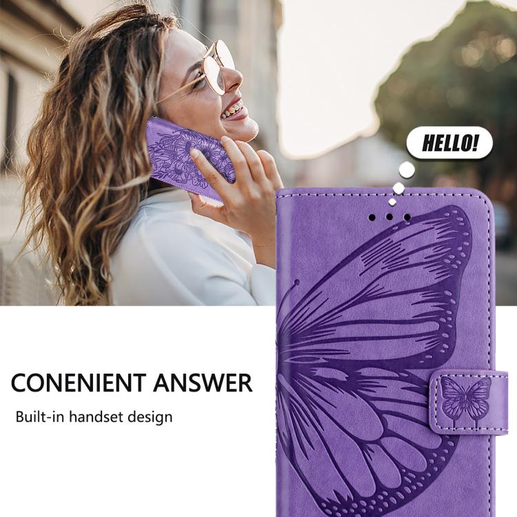 For iPhone Air Embossed Butterfly Leather Phone Case(Light Purple) - iPhone Air Cases by buy2fix | Online Shopping UK | buy2fix