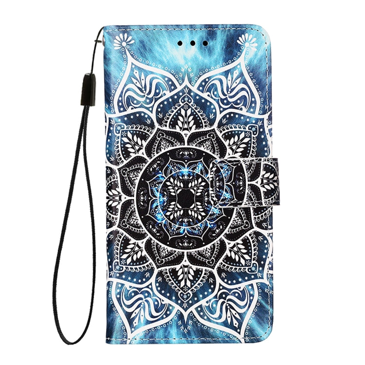 For iPhone 16e Colored Drawing Pattern Plain Weave Leather Phone Case(Undersea Mandala) by buy2fix