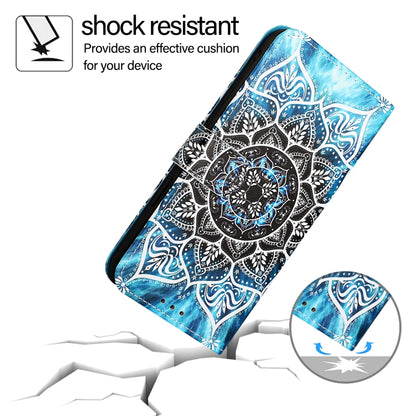 For iPhone 16e Colored Drawing Pattern Plain Weave Leather Phone Case(Undersea Mandala) by buy2fix