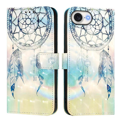 For iPhone 16e 3D Painting Horizontal Flip Leather Phone Case(Dream Wind Chimes) by buy2fix
