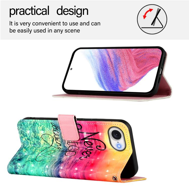 For iPhone 16e 3D Painting Horizontal Flip Leather Phone Case(Chasing Dreams) by buy2fix