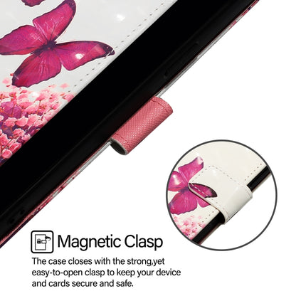 For iPhone 16e 3D Painting Horizontal Flip Leather Phone Case(Rose Butterfly) by buy2fix