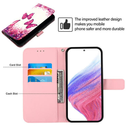 For iPhone 16e 3D Painting Horizontal Flip Leather Phone Case(Rose Butterfly) by buy2fix