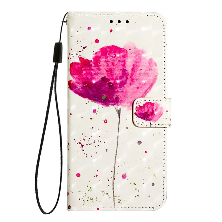 For iPhone 16e 3D Painting Horizontal Flip Leather Phone Case(Flower) by buy2fix