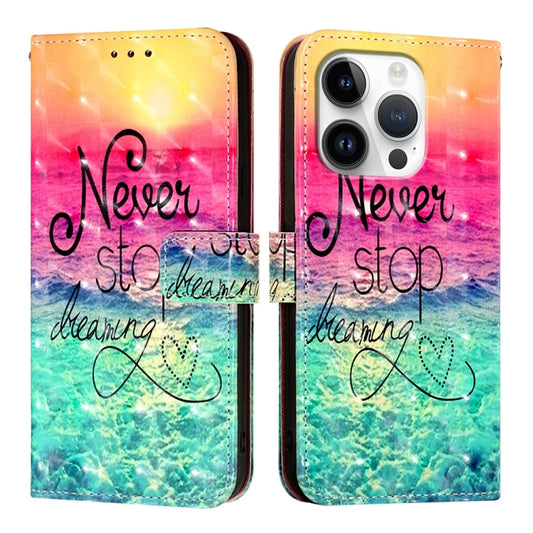 For iPhone 16 Pro 3D Painting Horizontal Flip Leather Phone Case(Chasing Dreams) by buy2fix