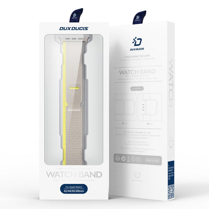 For Apple Watch 10 46mm DUX DUCIS YJ Series Nylon Watch Band(Yellow) by DUX DUCIS