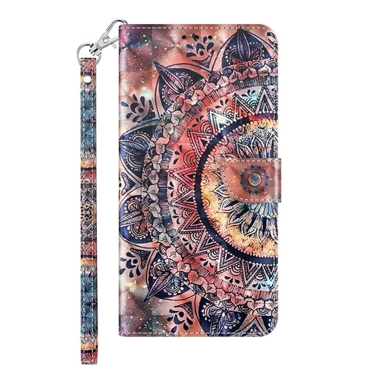 For Google Pixel 9 3D Painted Pattern Leather Phone Case(Colorful Mandala) by buy2fix
