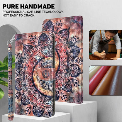 For Google Pixel 9 Pro XL 3D Painted Pattern Leather Phone Case(Colorful Mandala) by buy2fix